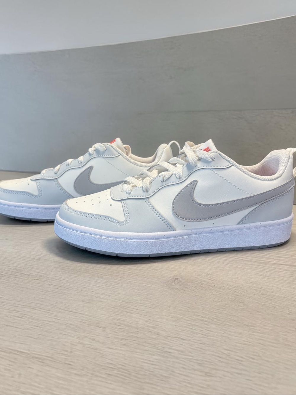 Nike Kids White and Light Gray Low-Top Sneakers
